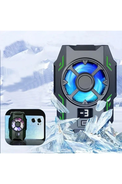 SPRANGE SRMC2 Radyatörlü Dijital Göstergeli Led Aydınlatmalı Telefon Soğutucu Fan - 2