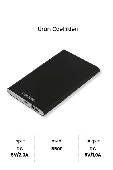 Concord C-113 5500 Mah Portable Charger Powerbank - 4