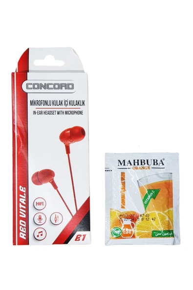 Concord Renkli Kablolu Kulak Içli Kulaklık E1