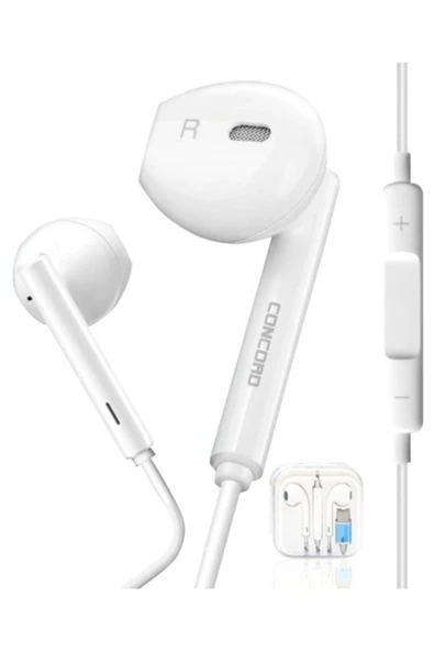 Concord iPhone XS MAX tak kullan Lightning Mikrofonlu Kulaklık c-919 - 3
