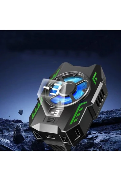 SPRANGE SRMC2 Radyatörlü Dijital Göstergeli Led Aydınlatmalı Telefon Soğutucu Fan - 4