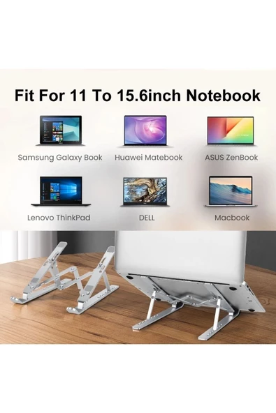 Concord Laptop Stand Alüminyum Notebook, Macbook, Tablet & Laptop Bilgisayar Standı - 6