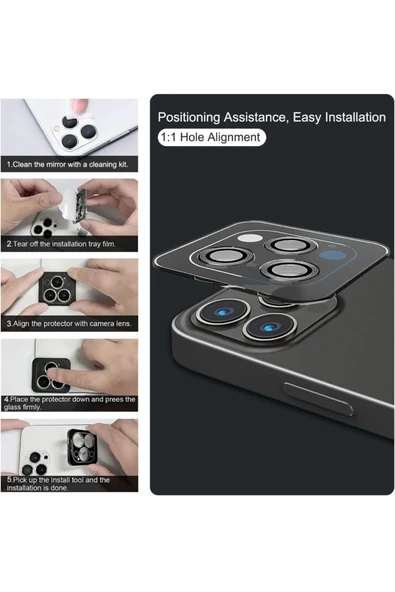 ceyhan iletişim iphon 16 PRO / 16 PRO MAX safir lens kamera camı - 3