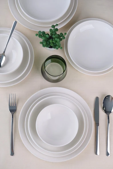 Tabak Evi Porselen Sofia Beyaz Yemek Takımı 16 Parça 4 Kişilik - 3