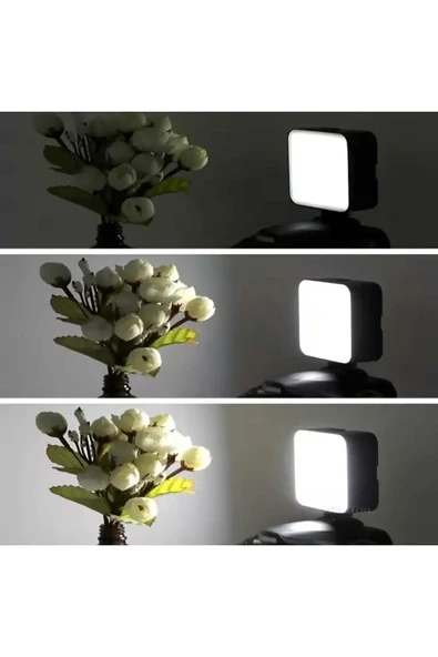 Concord Tripod, Telefon, Kamera, Laptop Uyumlu 3 Renkli Selfie Işığı Tiktok Selfie ve Video İçin Led Işık - 7