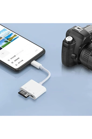 Novatis Usb Type C To Sd Microsd Tf Kart Okuyucu Usb 3in1 Çevirici Dönüştürücü Adaptör - 4