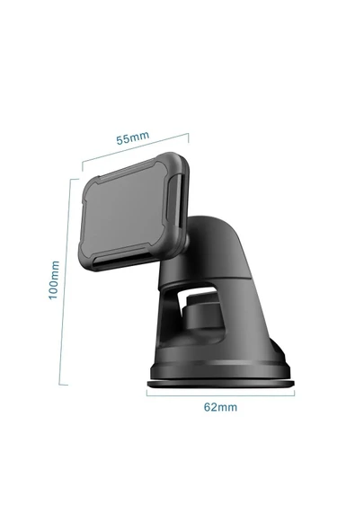 Concord CH123 Vantuzlu  Oynar Başlıklı Mıknatıslı Telefon Araç Tutucu - 4