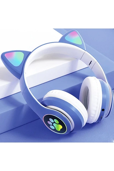 EP İLETİŞİM Karler Stn-28 Kablosuz Kedi Kulaklık - Mavi Tp:10876 - 2