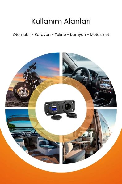 Concord CH-31 2'si 1 Arada Araç Şarj Cihazı – Çift USB (2.1A + 1A) Çakmak Girişi - 4