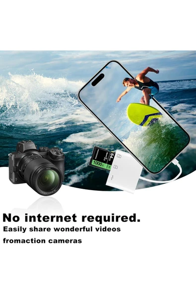 S-Line FHD42 Usb Type C To Sd Microsd Tf Kart Okuyucu Usb 3in1 Çevirici Dönüştürücü Adaptör - 6