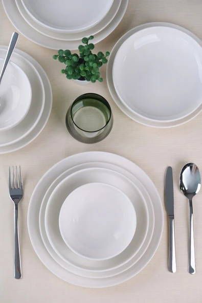 Tabak Evi Porselen Sofia Beyaz Yemek Takımı 16 Parça 4 Kişilik - 6