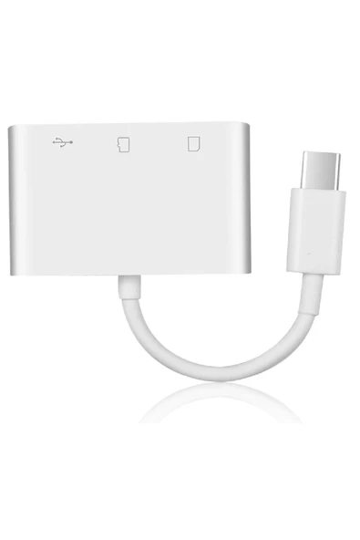 Alfais 5232 Usb Type C To Sd Microsd Tf Kart Okuyucu Usb 3in1 Çevirici Dönüştürücü Adaptör - 6
