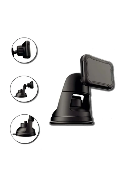 Concord CH123 Vantuzlu  Oynar Başlıklı Mıknatıslı Telefon Araç Tutucu - 2