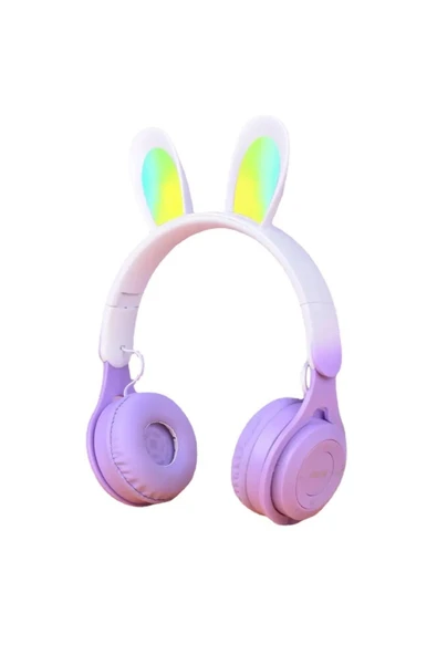 Concord M6R Işıklı Radyolu Aux ve Hafıza Kartı Girişli Tavşan Kulaklı Bluetooh Kulaklık