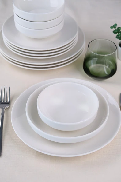 Tabak Evi Porselen Sofia Beyaz Yemek Takımı 16 Parça 4 Kişilik - 2