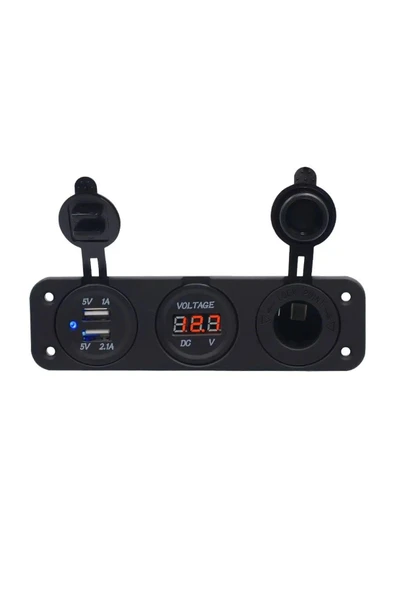 Concord CH-33 Çift Usb Girişli 1A– 2.1A Dijital Göstergeli Çakmak Araç Şarj