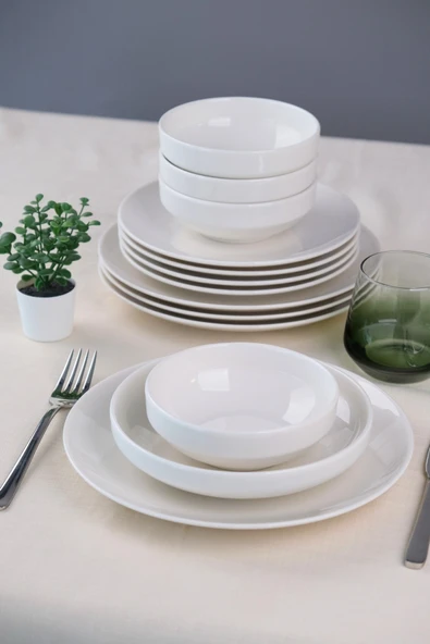 Tabak Evi Porselen Sofia Beyaz Yemek Takımı 16 Parça 4 Kişilik - 5