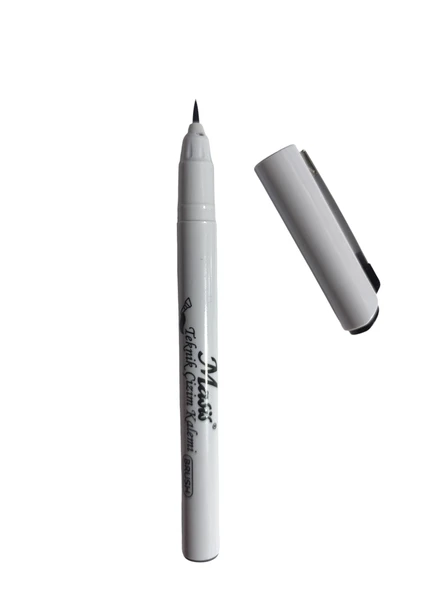 Teknik Çizim Kalemi Fırça Uç (B) Brush Siyah - Resim 2