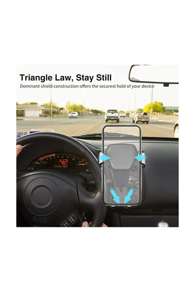 Concord Araba Araç Içi Cep Telefonu Tutucu - Ayarlanabilir, Çekilebilir, Tek Elle Kullanım Ch-111 - 3