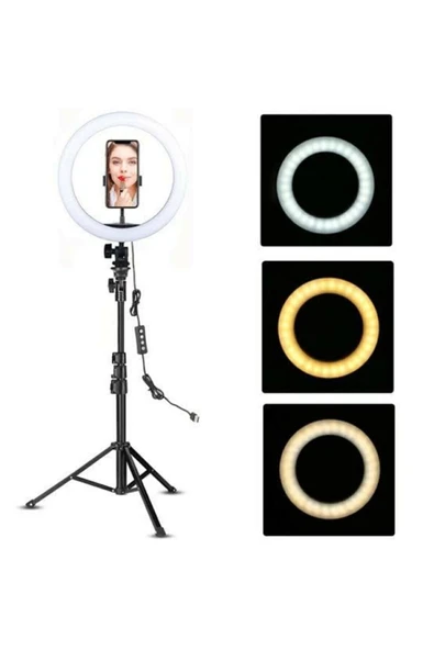 Doxal Ring Fill Light Led Işıklı Tripod 10 Inç Halka Youtuber Tiktok Makyaj Işığı Ayaklı Tripot38