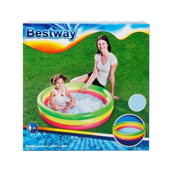 Bestway 3 Bölmeli Çocuk Havuzu 102x25 Cm 51104 - Resim 2