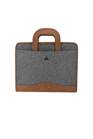 Önder Gizli Saplı Çift Fermuarlı Evrak Çantası K.gri 802-14 ürün görseli 1