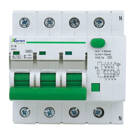Xkoren 6kA 4P 50A 30mA AC Tipi Kaçak Akım Korumalı Otomatik Sigorta