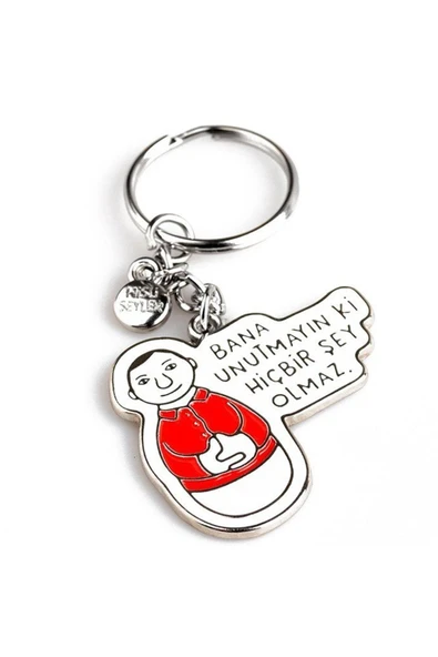 Hisli Şeyler Anahtarlık Bana Unutmayın Ki Hiçbir Şey Olmaz 500458-99 ürün görseli
