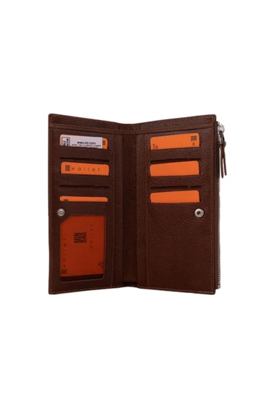 Minbag Babil Deri Rfıd Korumalı Cüzdan Fındık - Resim 2