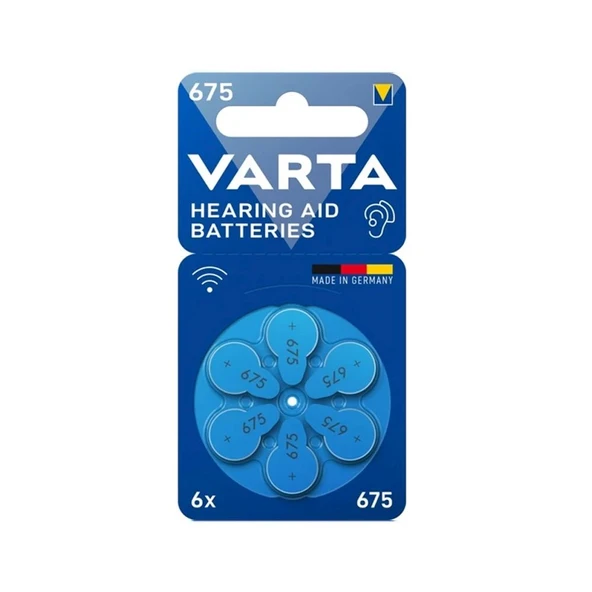 VARTA Kulaklık ve İşitme Cihazı Pili 6'lı Paket No:675