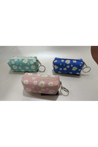 Lizy S.DERİ PAPATYA BASKILI BOZUK PARA ÇANTASI