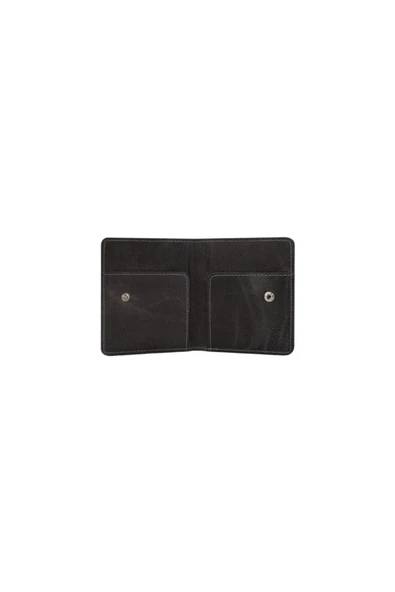 Minbag Aztek Deri Cüzdan Kartlık Antrasit - Resim 3