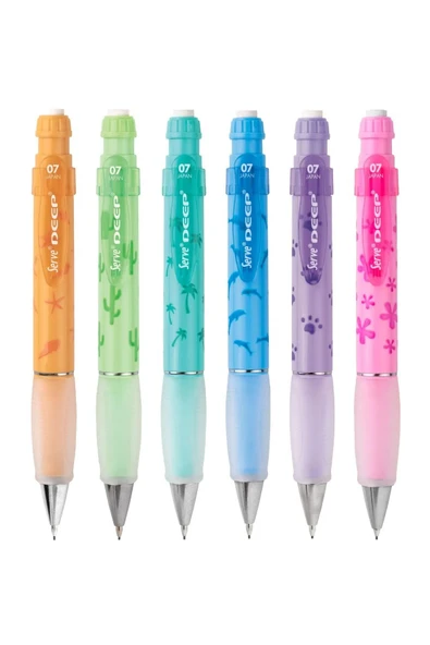 Serve Deep 0.7mm Mekanik Kurşun Kalem Elma Yeşili Kaktüs - Resim 3