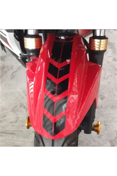 Sönmez Dijital Motorsiklet Çamurluk Şerit Sticker - Motorsiklet Sticker - Motor Sticker - 6cm X 35cm - 1