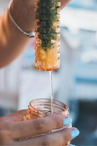 Uzspace 530ml Detoks Aparatlı Silikon Gövde Tritan Su Matarası - Resim 3