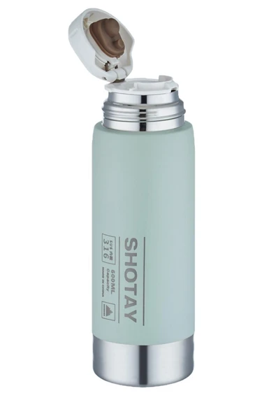 Shotay 600 Ml Çelik Kamp Termosu Ağızlık Ve Ekstra Bardaklı Kullanım 24 Saate Kadar Yalıtım - 3