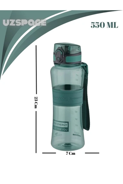 Uzspace Explorer Tritan Su Matarası – 550 Ml (New Design) - Resim 2