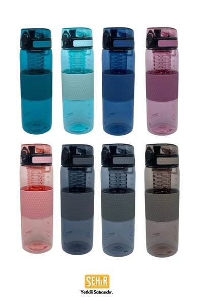 Uzspace 700ml Yeni Koleksiyon Silikon Gövdeli Detoks Aparatlı Tritan Su Matarası - 4