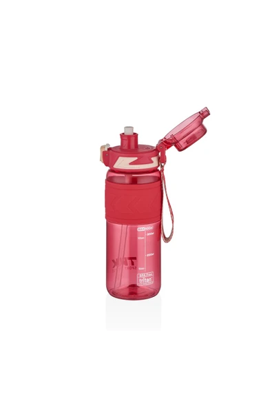 Vagonlife TKK 600ml Pipetli/Pipetsiz Kullanıma Uygun Ölçü Skalalı Tritan Spor Matara - 1