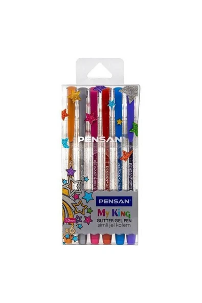 Pensan My-kıng Simli Jel Kalem 6lı Set - 1