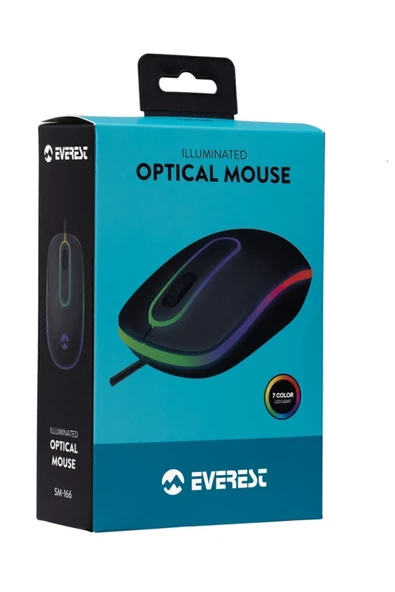 Everese Kablolu Mouse Sm-166 Işıklı - 1