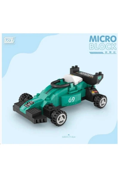 Loz 8623 Mikro Blok Çanta F1 Yarış Arabası