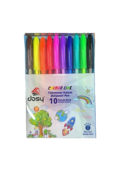 Dosy Colour Lıne 0,7mm 10'lu Karışık Tükenmez Kalem ürün görseli