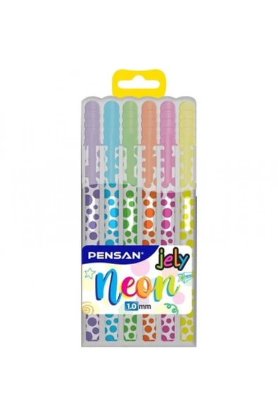 Pensan 2801 JELY GLITTER SİMLİ JEL KALEM 6 LI - 1
