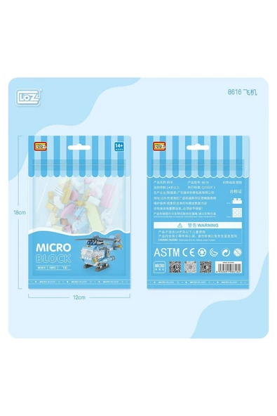 Vagon LZ8616 LOZ Helikopter Blok Seti Mini Poşet -Vagon life - Resim 4