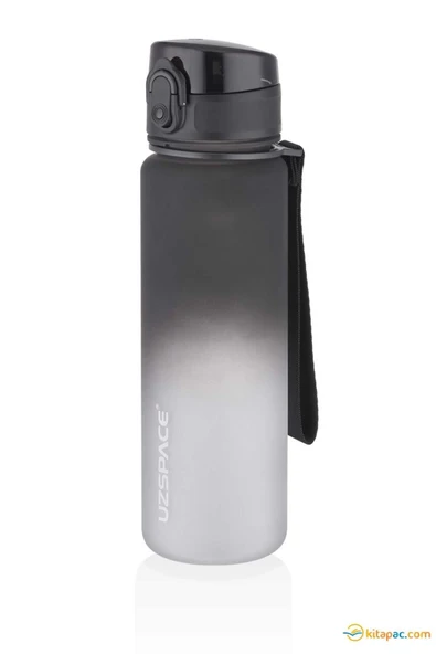 Uzspace 500ml Motivasyon Matarası Siyah Beyaz Softtouch Ff Collection Tritan Su Matarası 3026 ürün görseli 1