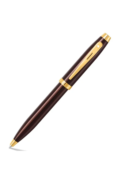 Sheaffer 100 Parlak Lake Koyu Kahve/altın Tükenmez Kalem