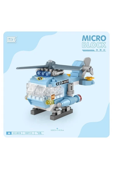 Vagon LZ8616 LOZ Helikopter Blok Seti Mini Poşet -Vagon life - Resim 6