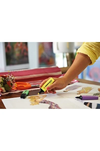 Stabilo Boss Orıgınal - 4'lü Paket - Çeşitli Renkler Işaretleme Kalemi - - Resim 4