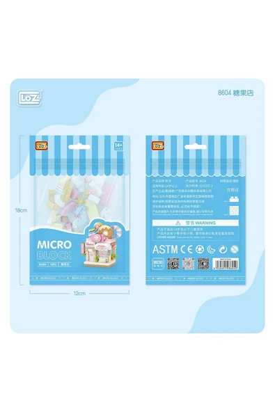 Loz 8604 Mikro Blok Çanta Şekerleme Dükkan - 4